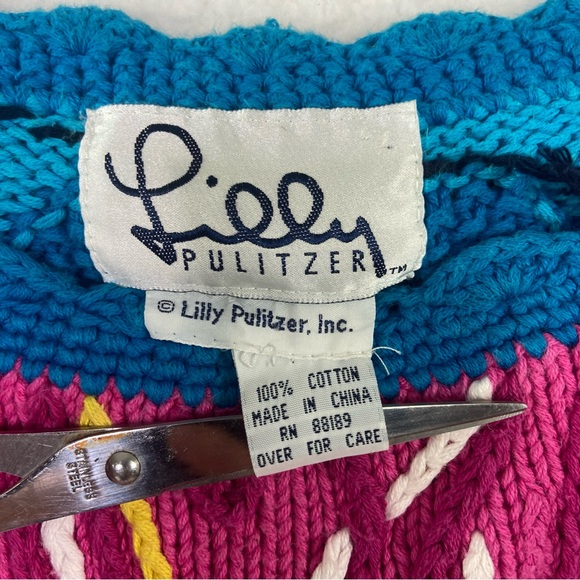 Lilly Pulitzer Super Rare fully knit embroidered lion floral sweater. Size Small - Picture 5 of 10